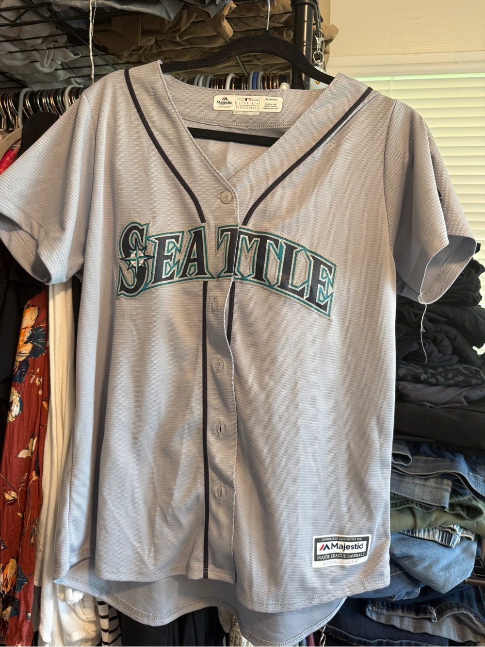Seattle Grey Majestic Women’s Baseball Jersey